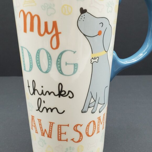 Cypress Home Dog Travel Mug My Dog Thinks I'm Awesome Latte Tall Coffee Mug - Picture 2 of 5